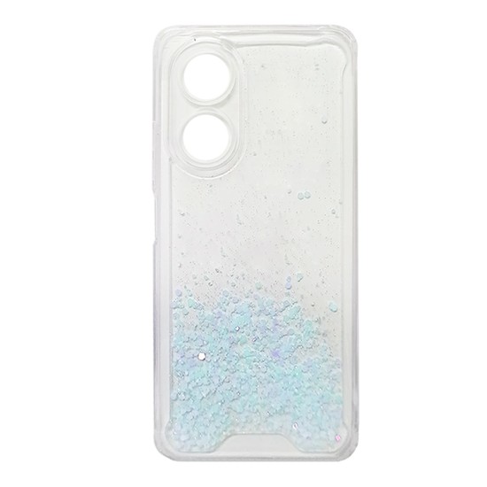 Hard Silicone Case with Glitter for Oppo A58 4g Green